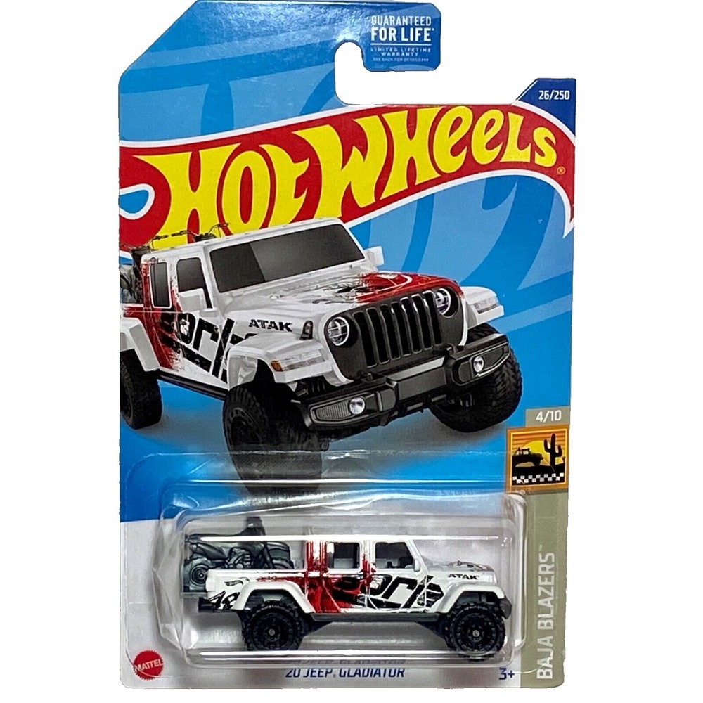 Hot Wheels '20 Jeep Gladiator 26/250 Baja‎ Blazers 4/10 White 1:64 NIP 2021-2022